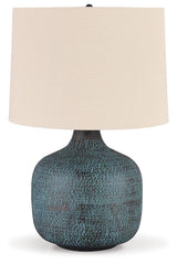 Malthace - Metal Table Lamp  - Patina