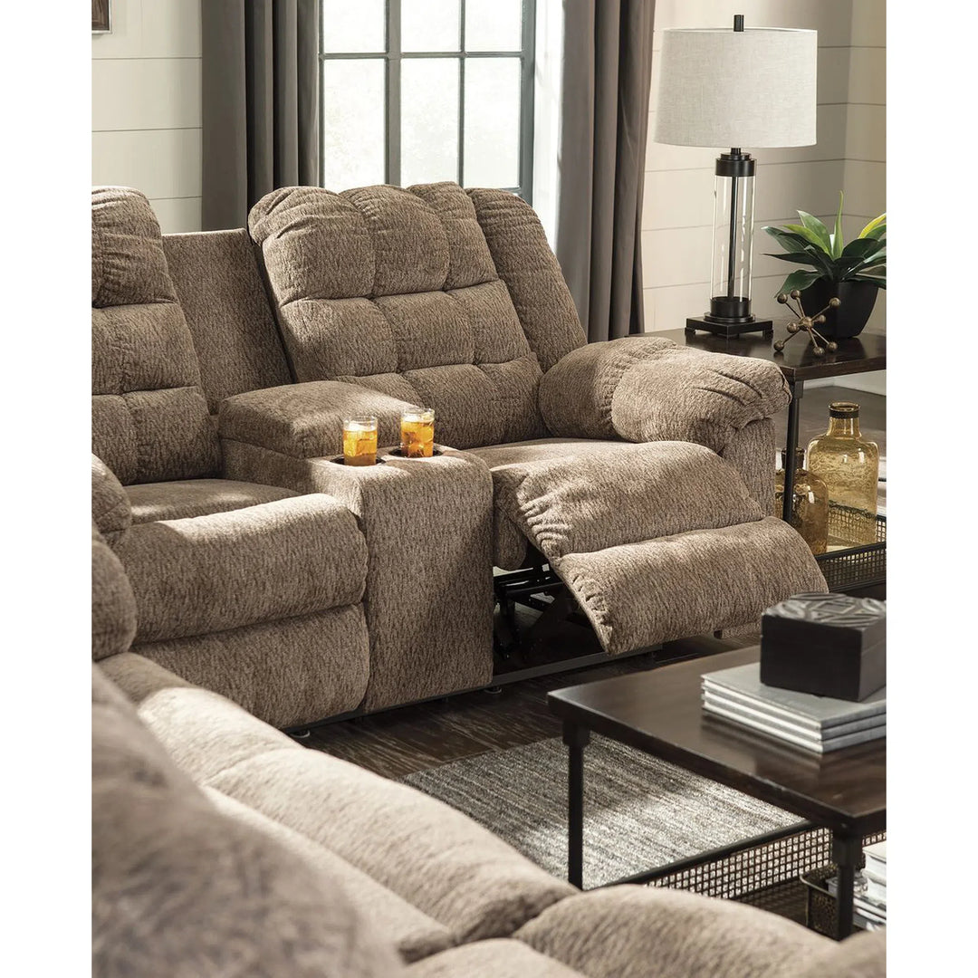 Ashley 58401 88 94 Workhorse Cocoa REC Sofa DBL REC Loveseat