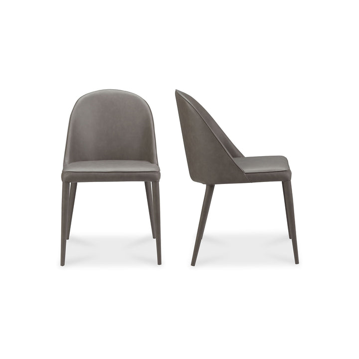 Burton - Dining Chair Vegan Leather (Set of 2) - Gray