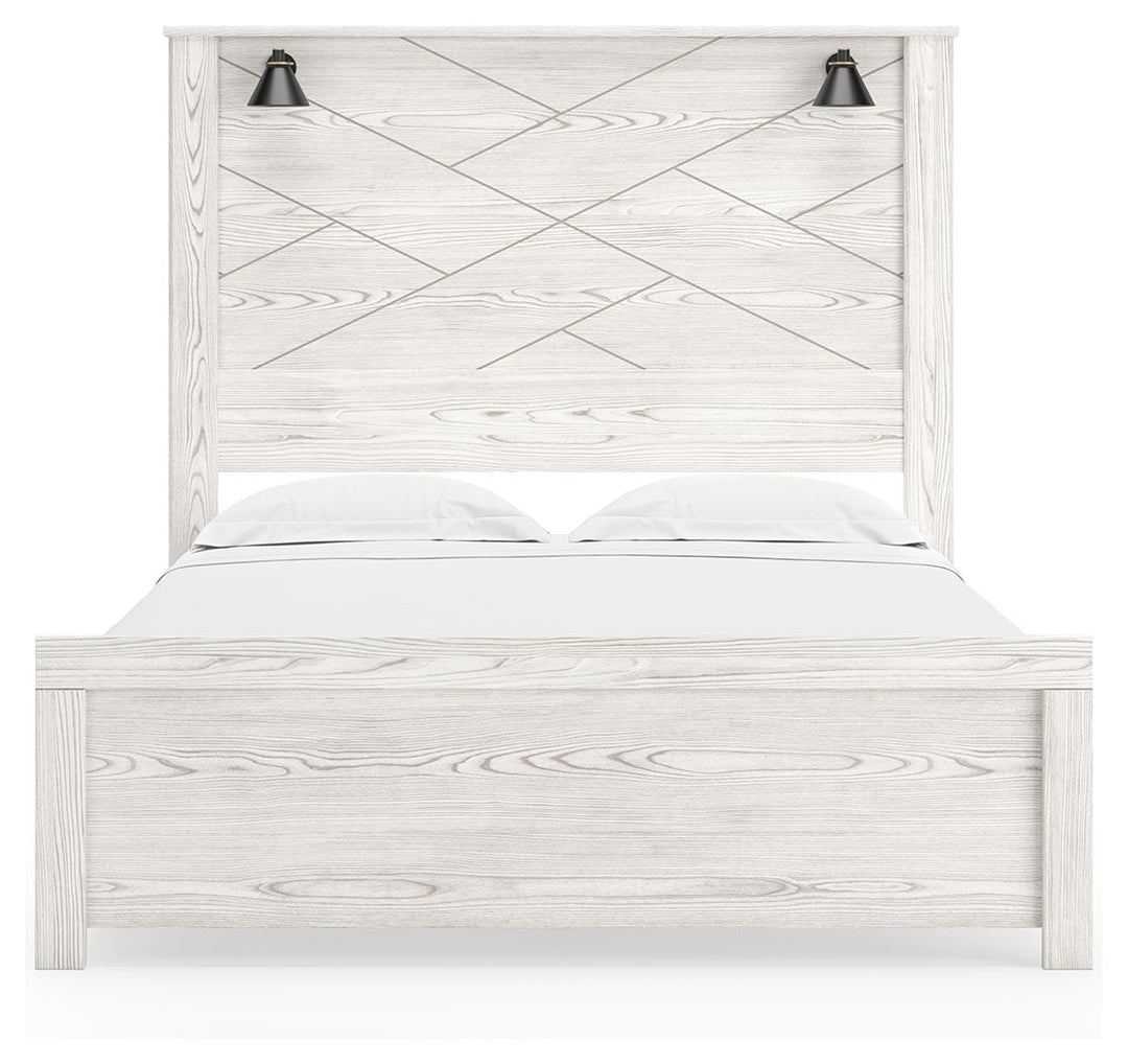 Gerridan - Panel Bed With Sconces