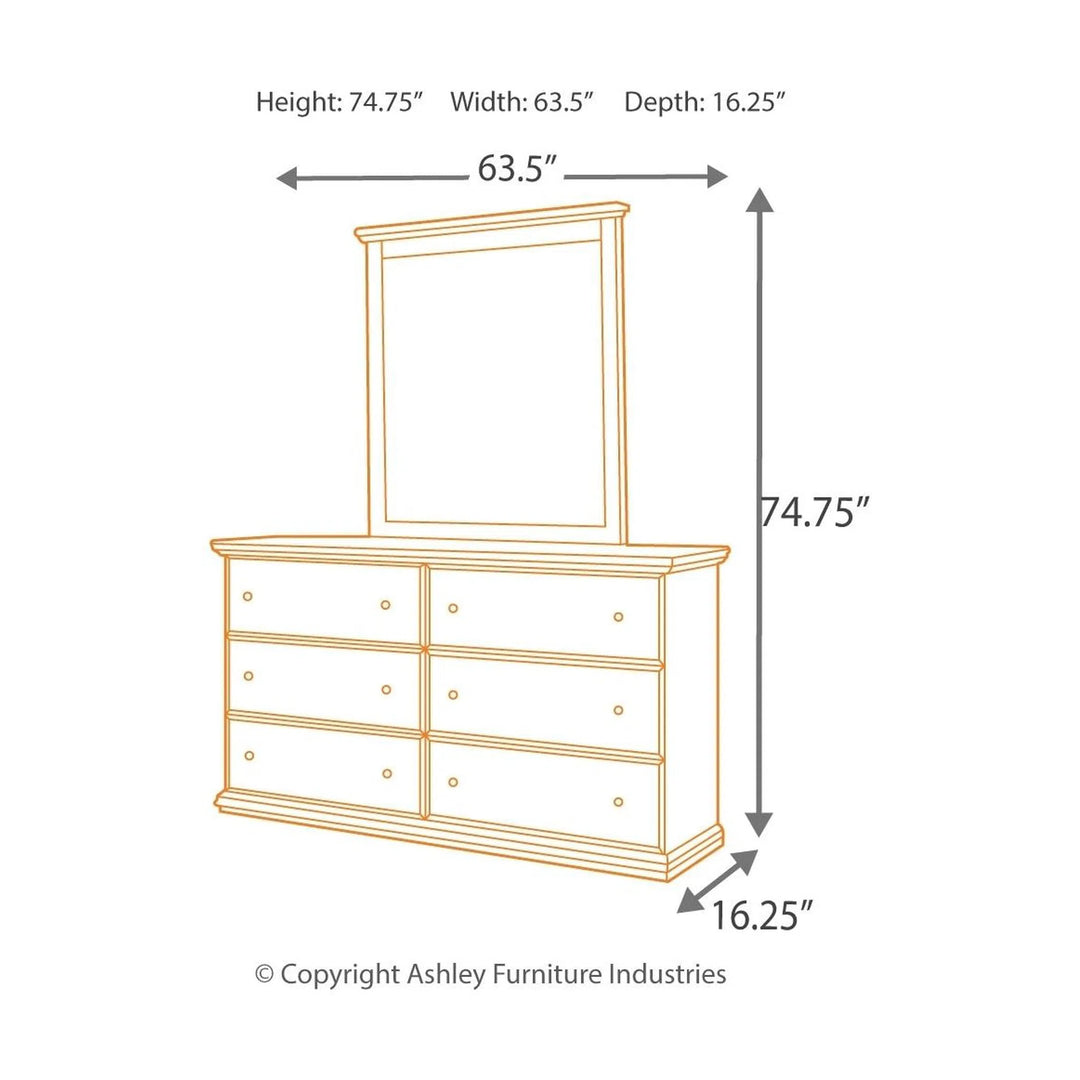 Ashley B138/31/36/87/84/86 Maribel - Black - 5 Pc. - Dresser, Mirror & Full Panel Bed