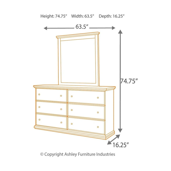 Ashley B138/31/36/53/52/83/91(2) Maribel - Black - 7 Pc. - Dresser, Mirror, Twin Panel Bed & 2 Nightstands