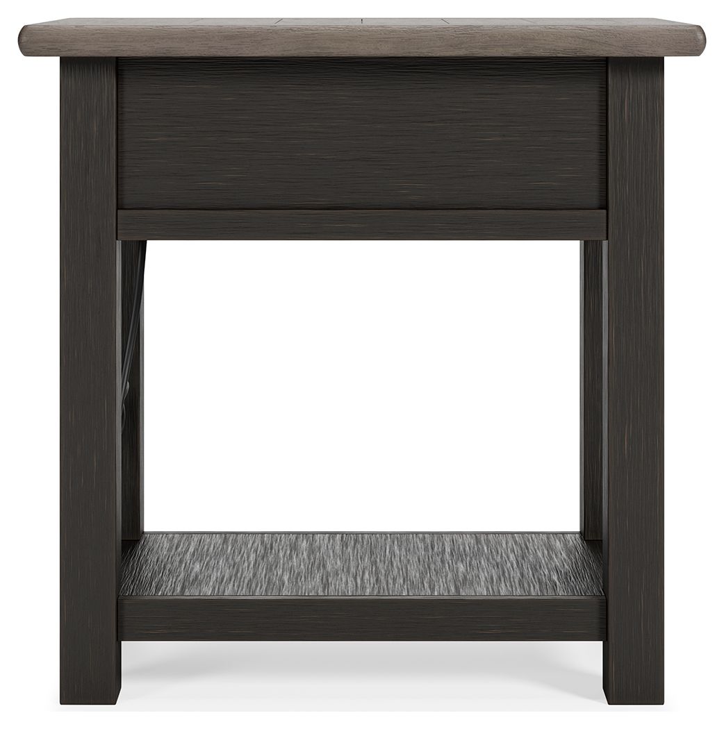 Tyler - Black / Gray - Chair Side End Table