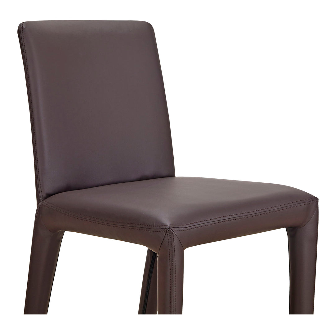 Monte - Dining Chair Vegan Leather (Set of 2) - Dark Brown