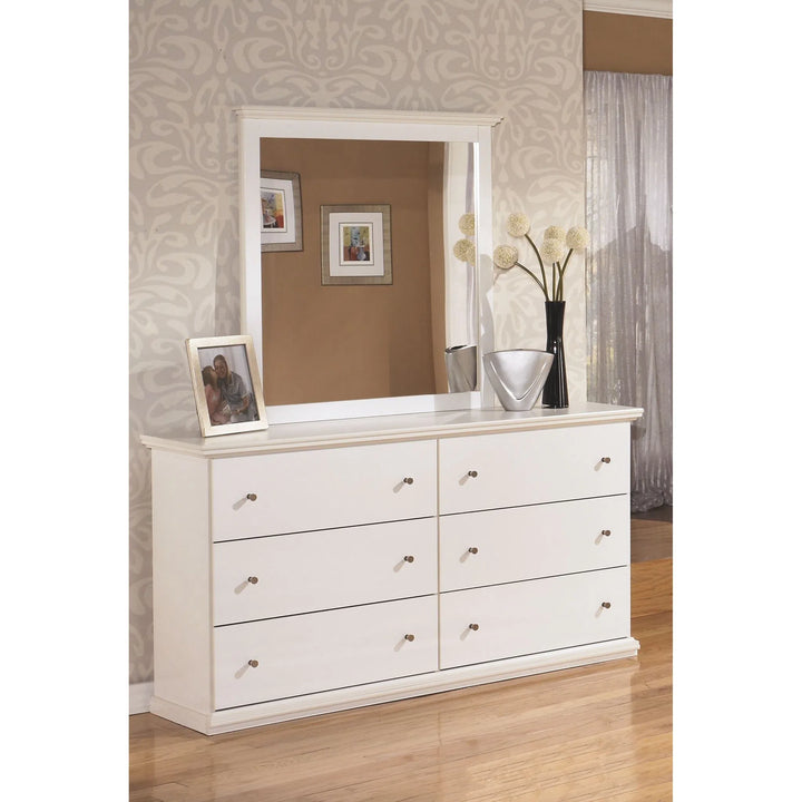 Ashley B139/31/36/46/87/84/86 Bostwick Shoals - White - Dresser, Mirror, Chest & Full Panel Bed