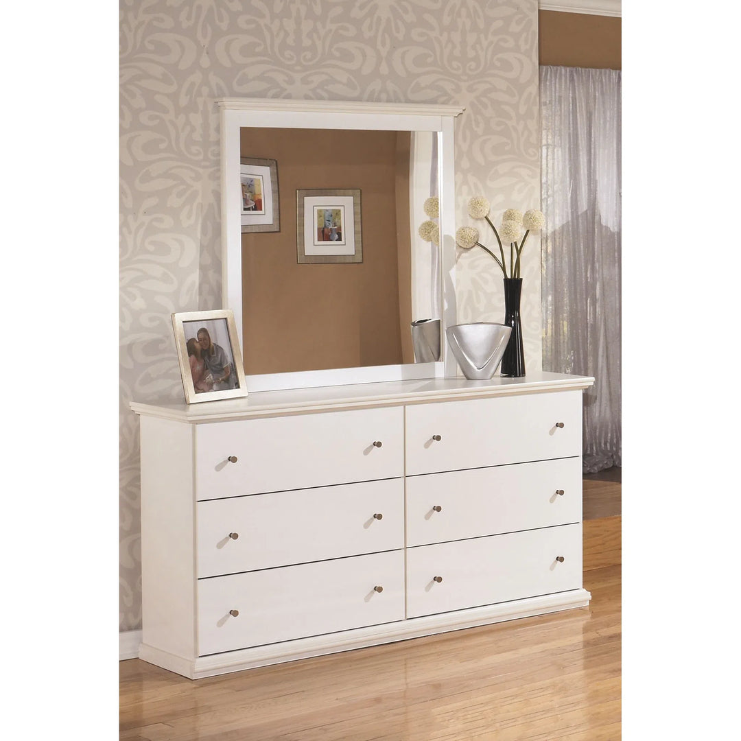 Ashley B139/31/36/46/53/52/83/91(2) Bostwick Shoals - White - Dresser, Mirror, Chest, Twin Panel Bed & 2 Nightstands