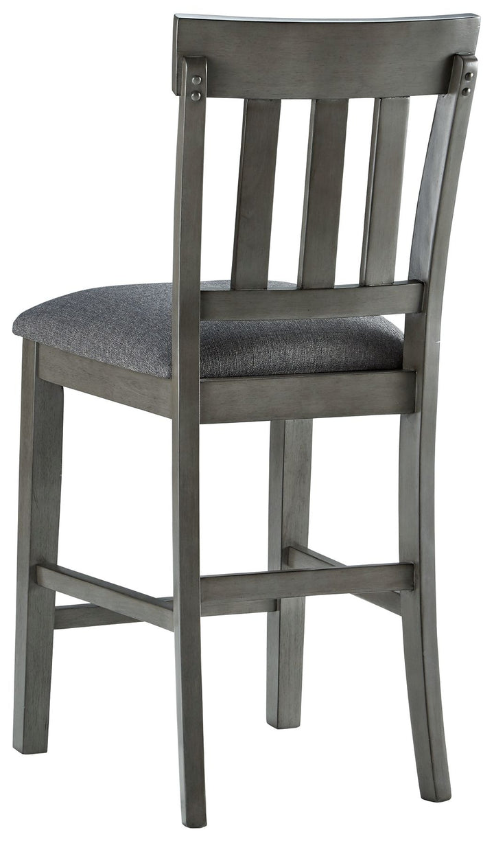 Hallanden - Black / Gray - Upholstered Barstool (Set of 2)