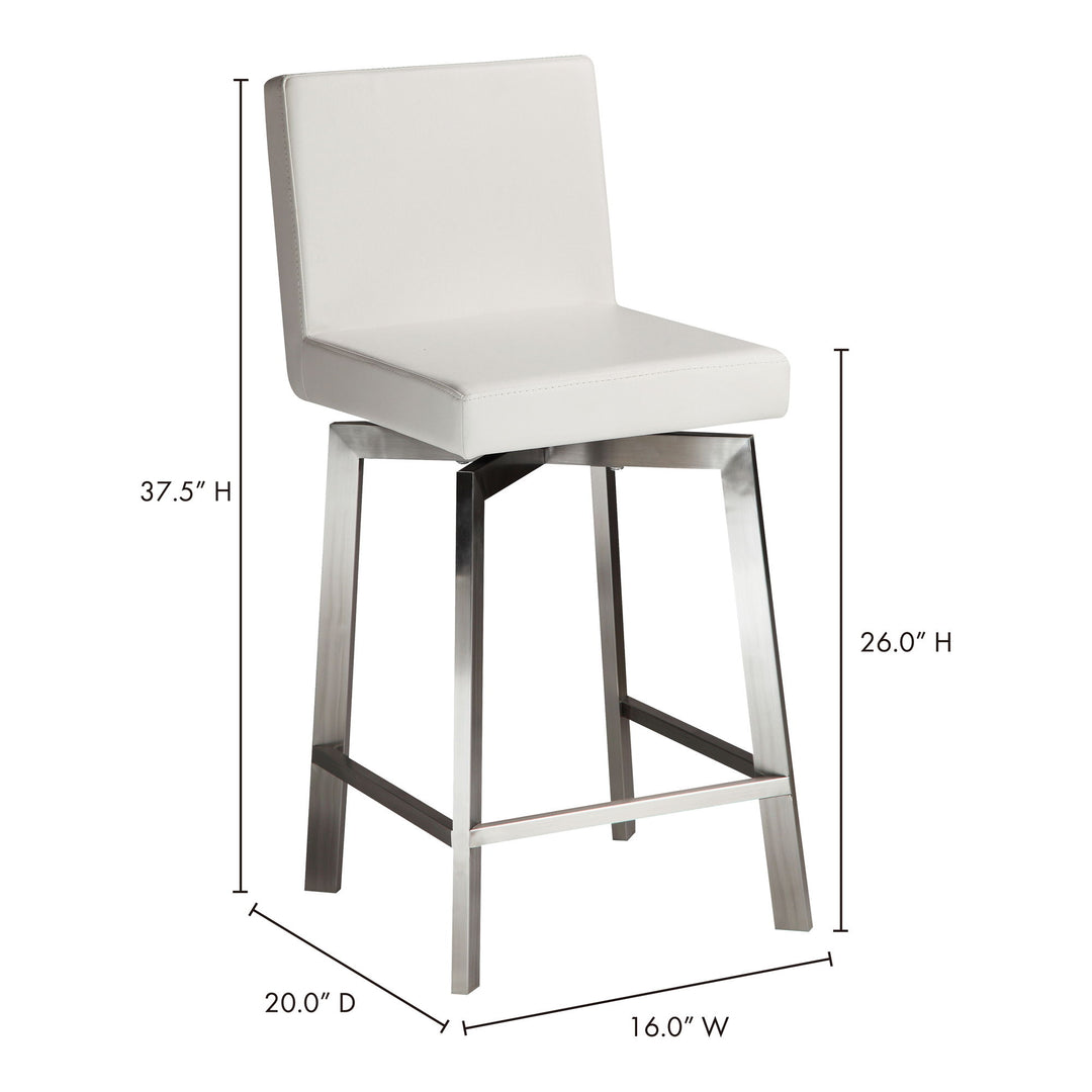 Giro - Swivel Counter Stool - White