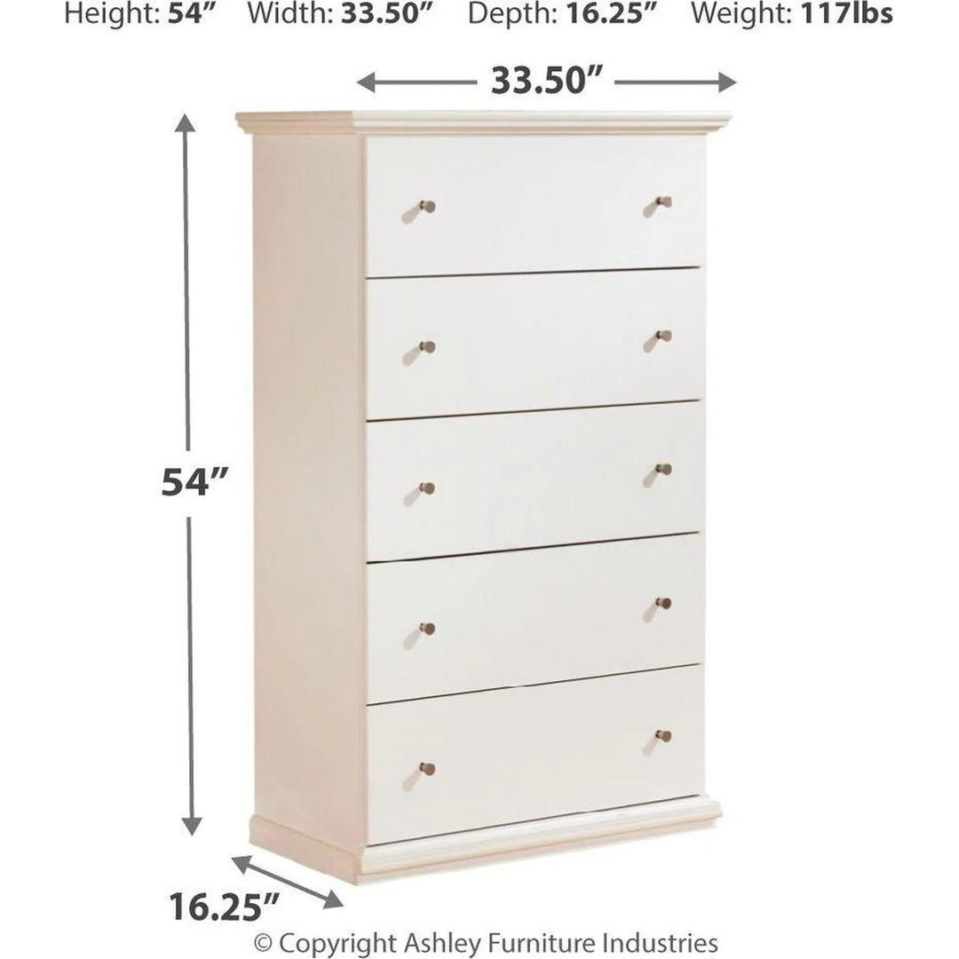 Ashley B139 31 36 46 53 Bostwick Shoals White Dresser Mirror