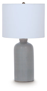 Wimlow - Ceramic Table Lamp - Gray Blue