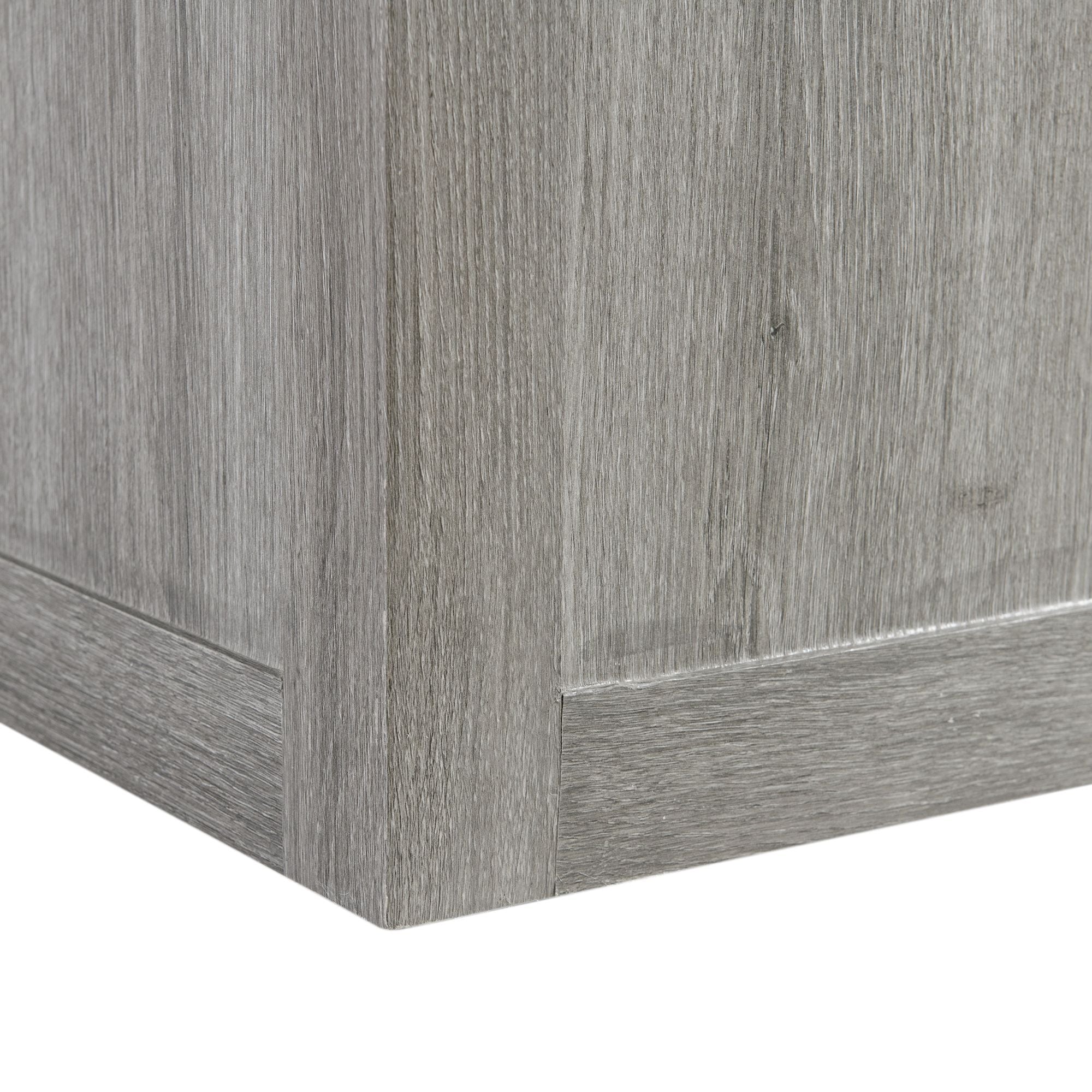 Uster - Coffee Table With Four Storage Stools - Gray