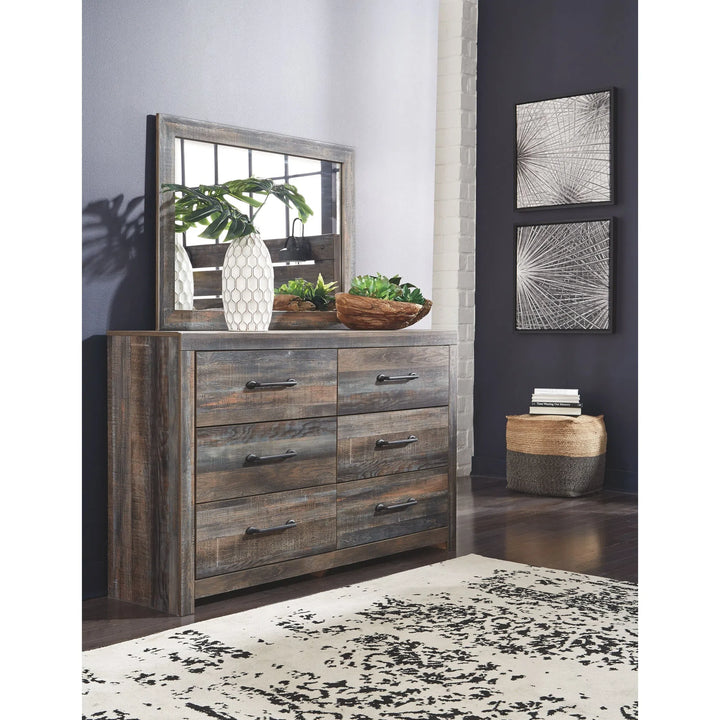 Ashley B211/31/36/46/53/52/50(2)/B100-11/92(2) Drystan - Multi - Dresser, Mirror, Chest, Twin Panel Bed with 4 Storage Drawers & 2 Nightstands