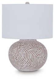 Vien - Terracotta Table Lamp - Distressed White