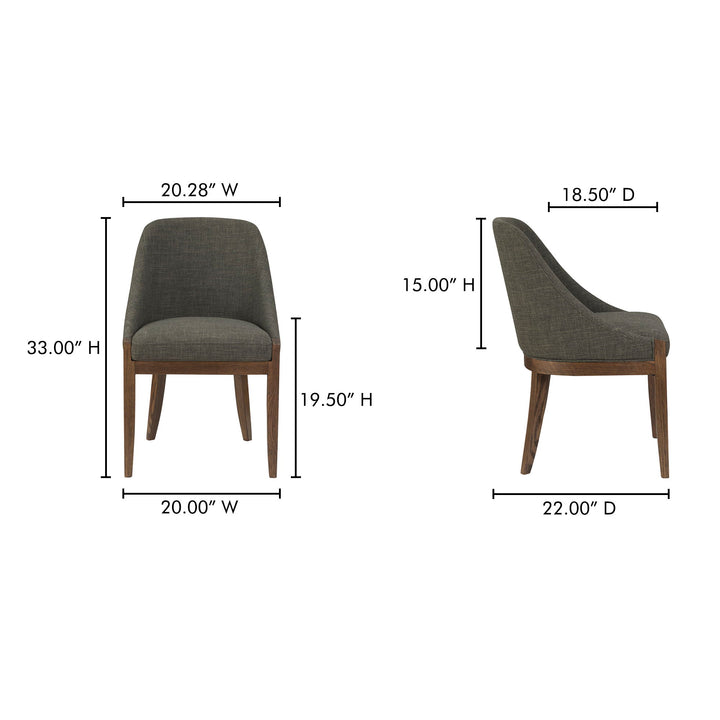 Edward - Dining Chair - Heather Green