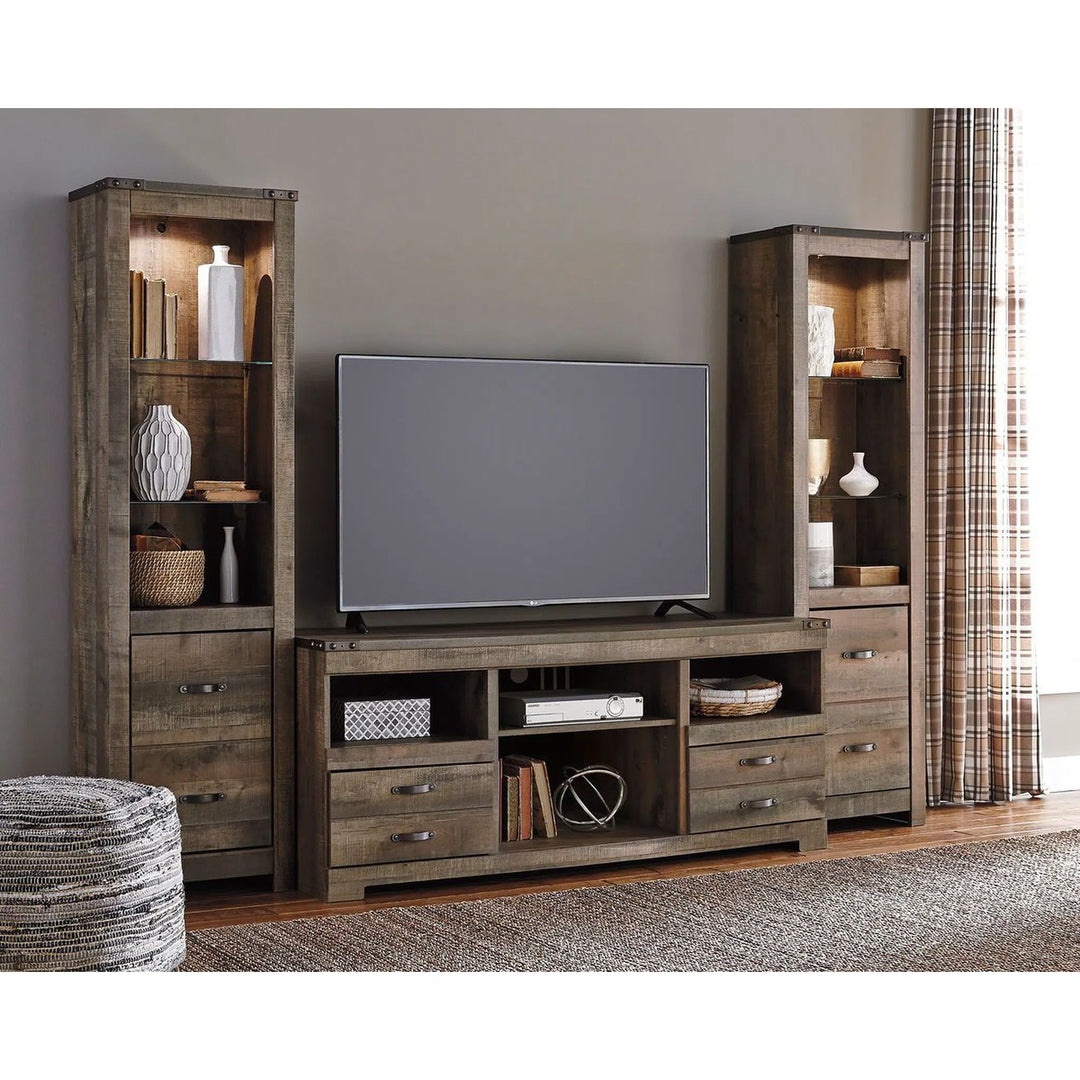 Ashley W446/68/24(2) Trinell - Entertainment Center - LG TV Stand & 2 Tall Piers