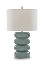 Clayard - Ceramic Table Lamp - Gray Blue