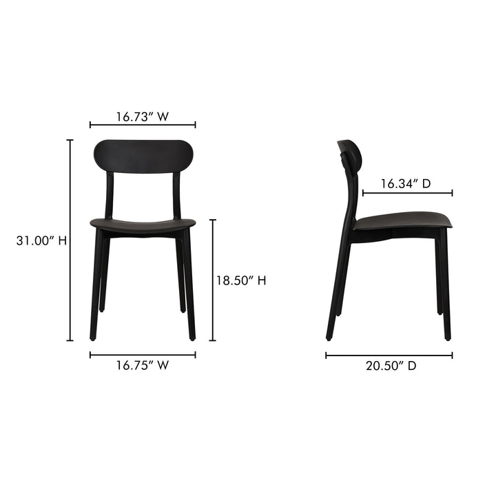 Kent - Outdoor Dining Chair (Set of 2) - Black