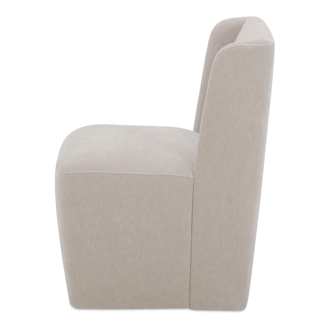 Cormac - Rolling Dining Chair Performance Fabric - Helio Oyster