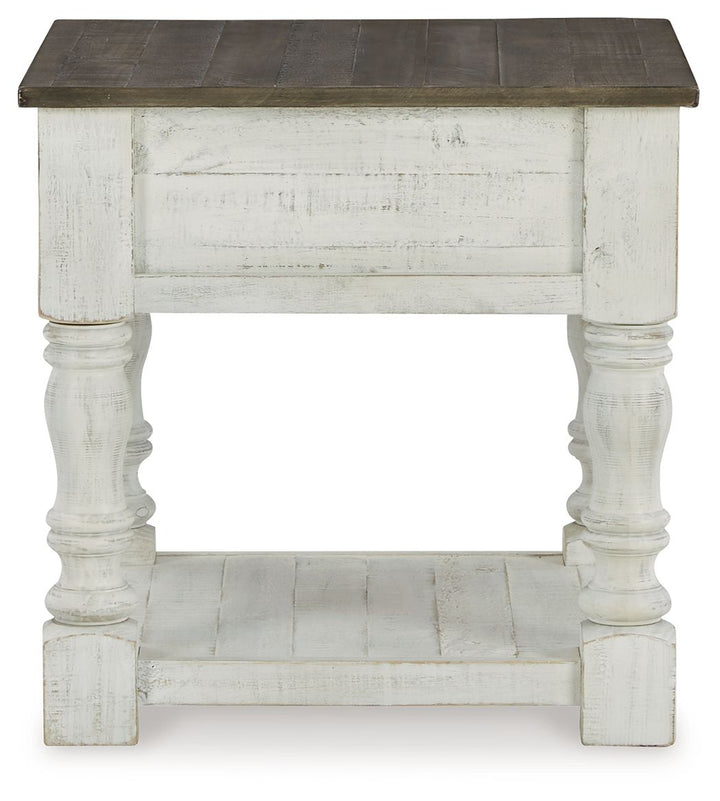 Havalance - Square End Table - White / Gray