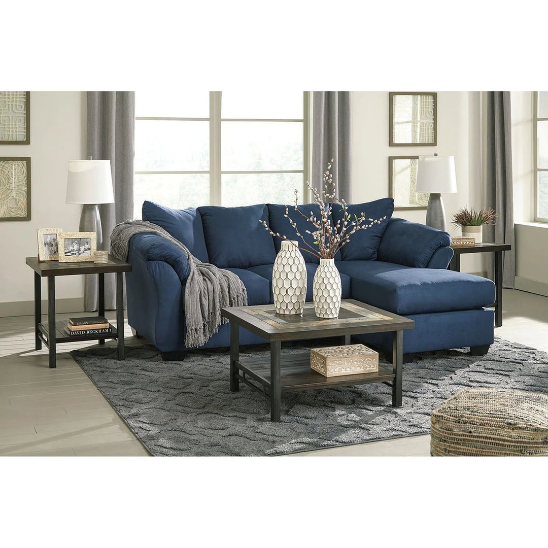 Ashley 7500718 Darcy Blue Sofa Chaise Fair Deal Furniture