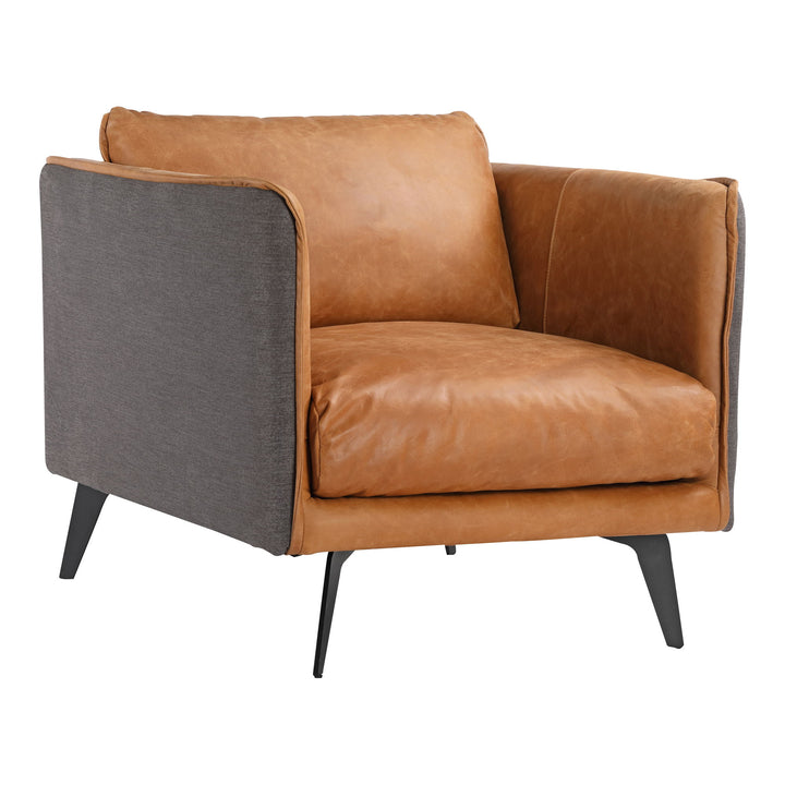 Messina - Leather Armchair - Light Brown