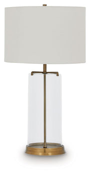 Gizeh - Glass Table Lamp - Clear / Gold Finish