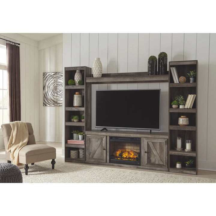 Ashley EW0440-168 Wynnlow - Gray - LG TV Stand w/Fireplace Option