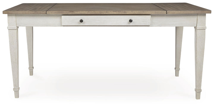 Skempton - RECT DRM Table w/Storage - White