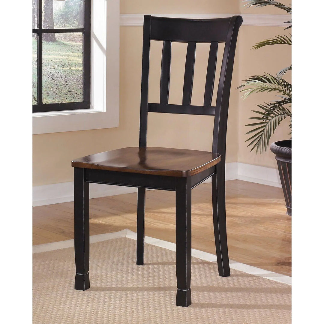 Ashley D580-02 Owingsville - Black/Brown - Dining Room Side Chair