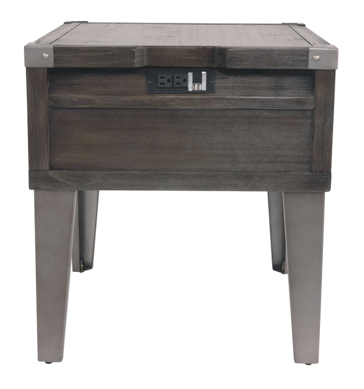 Todoe - Dark Gray - Rectangular End Table