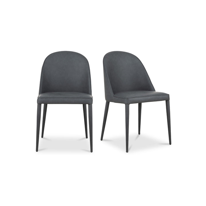 Burton - Dining Chair Fade Vegan Leather (Set of 2) - Black