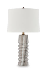 Desmont - Marble Table Lamp - White / Beige / Gray