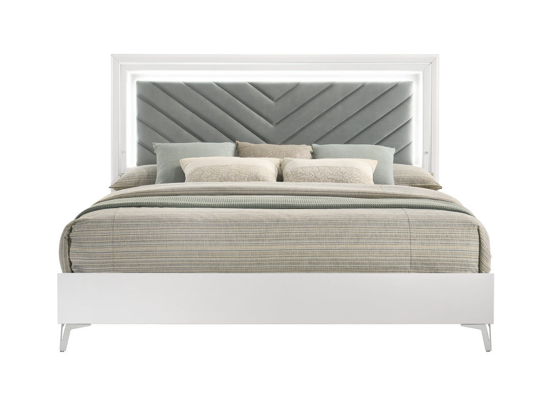 Sophie Modern White Bed