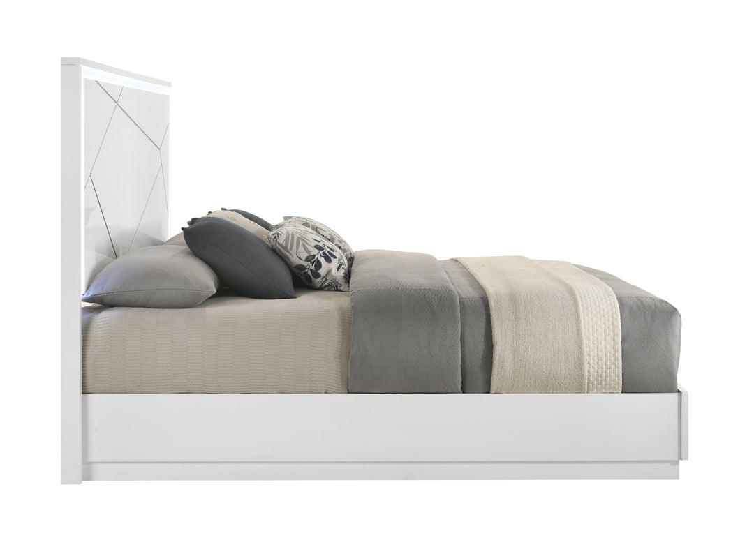 Grace Modern White Bed