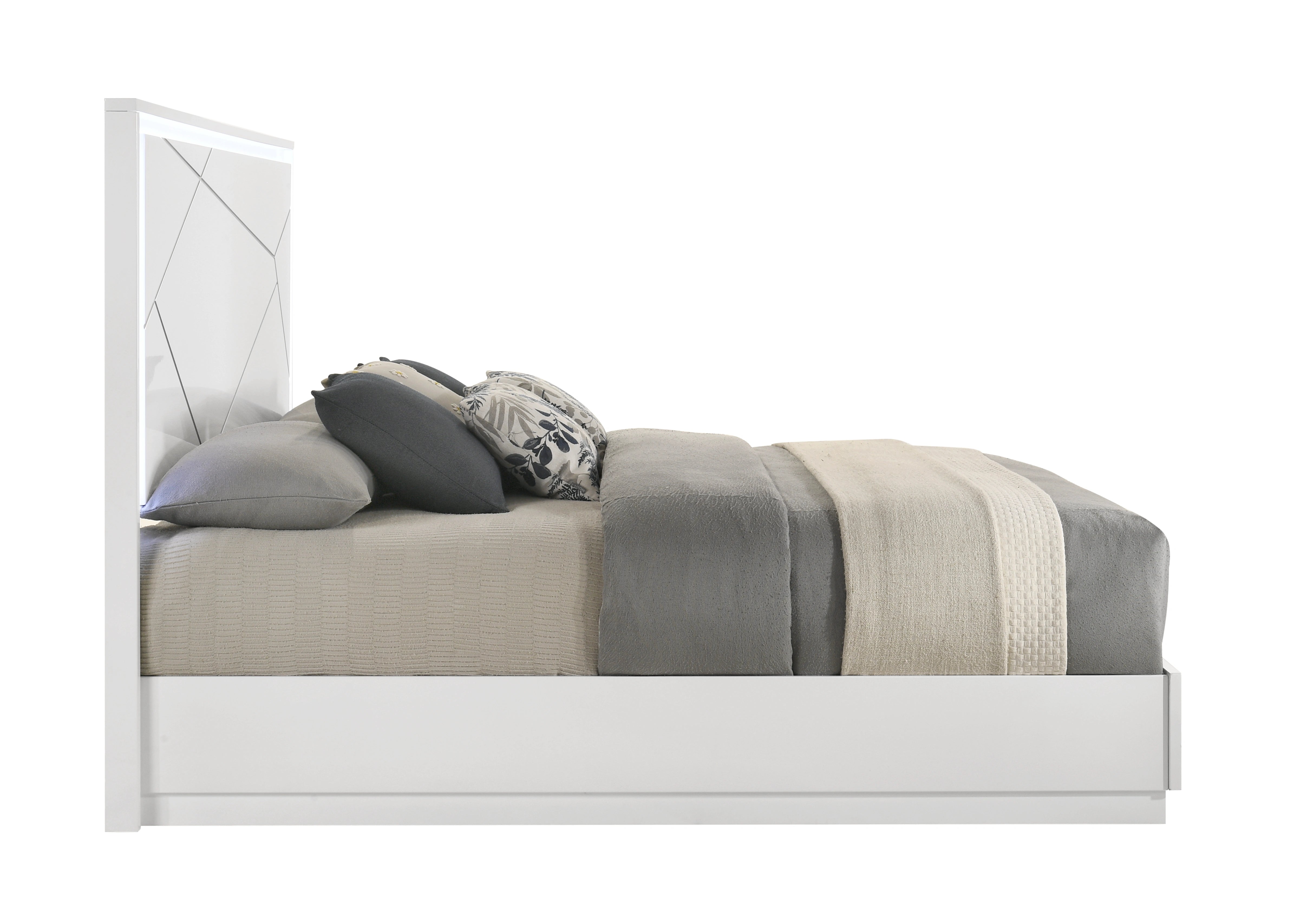 Grace Modern White Bed