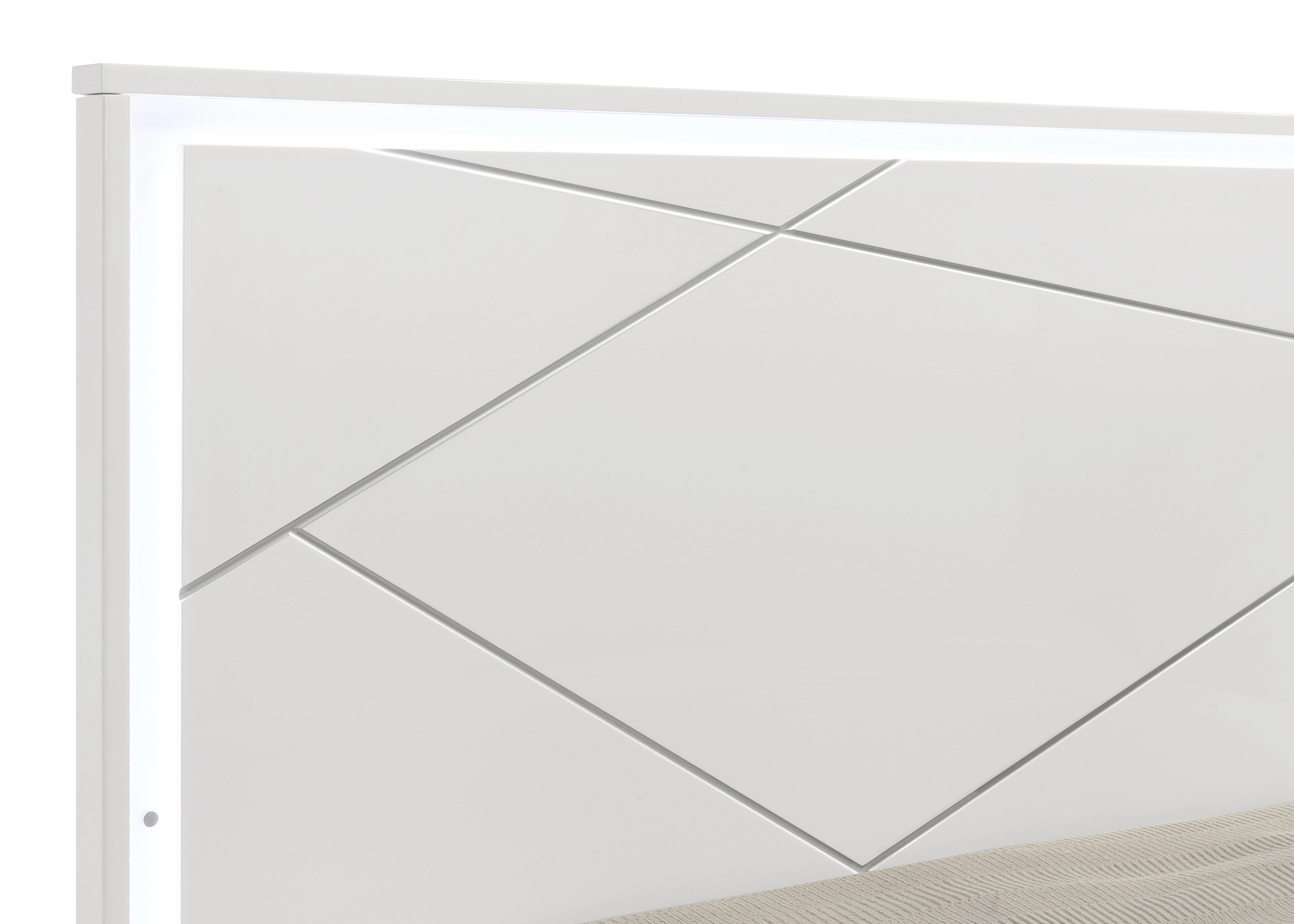 Grace Modern White Bed