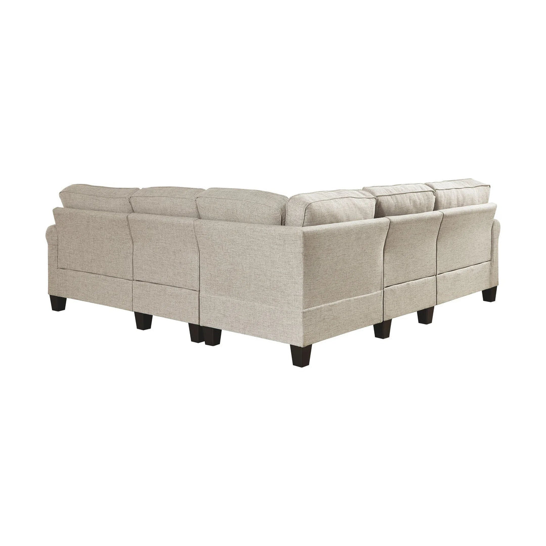 Ashley 82404/38/77/46(2)/35 Alessio - Beige - 5 Pc. - Sofa, Wedge, Armless Chair (2), Loveseat Sectional