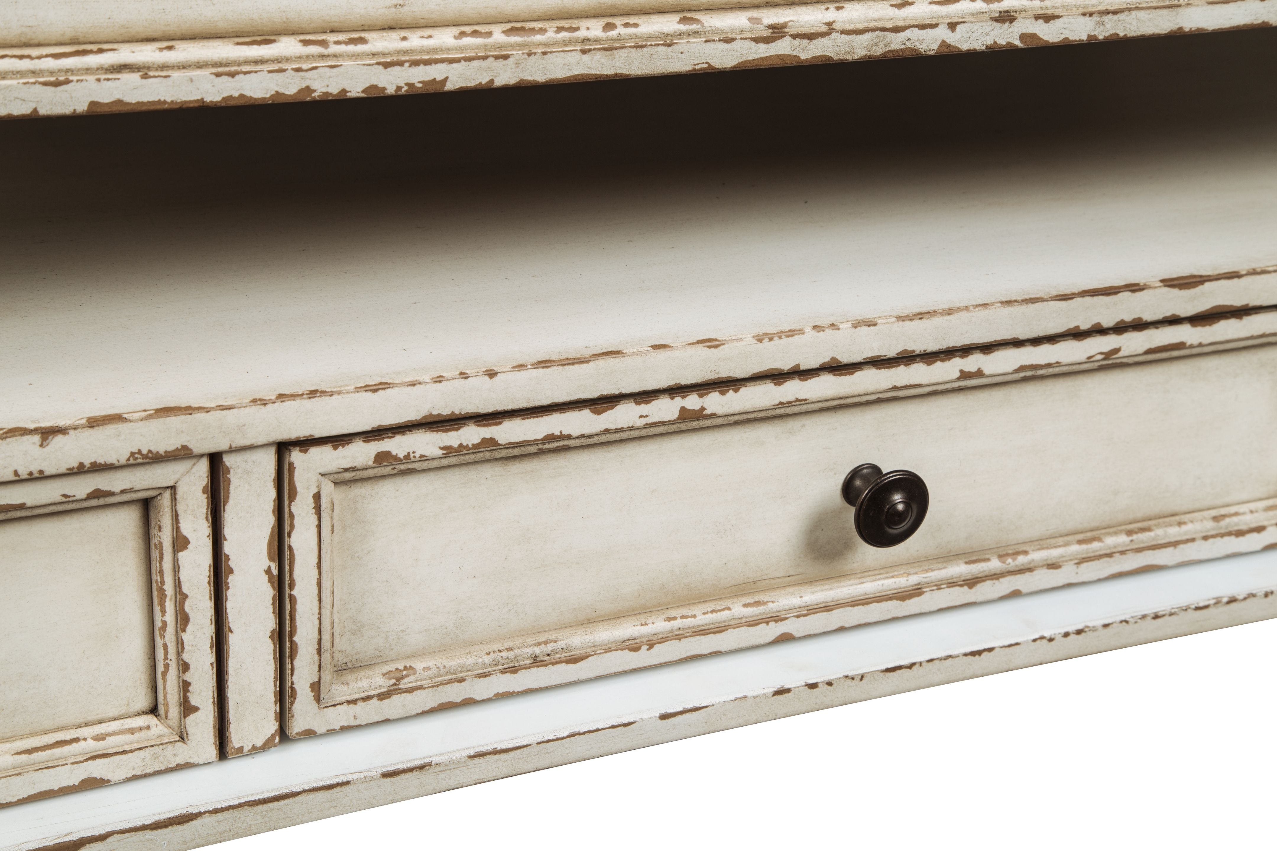 Realyn - Lift Top Cocktail Table - White / Brown