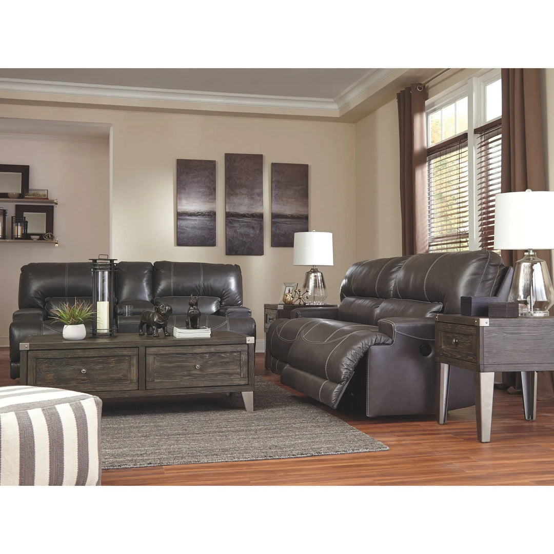 Ashley U60900/81/94/T901-9/3(2) McCaskill - Gray - 2 Seat REC Sofa, DBL REC Loveseat with Console, Todoe Lift Top Cocktail TBL & 2 End Tables