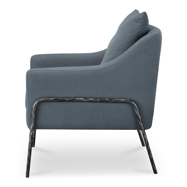 Archer - Accent Chair - Slate Blue Linen Blend