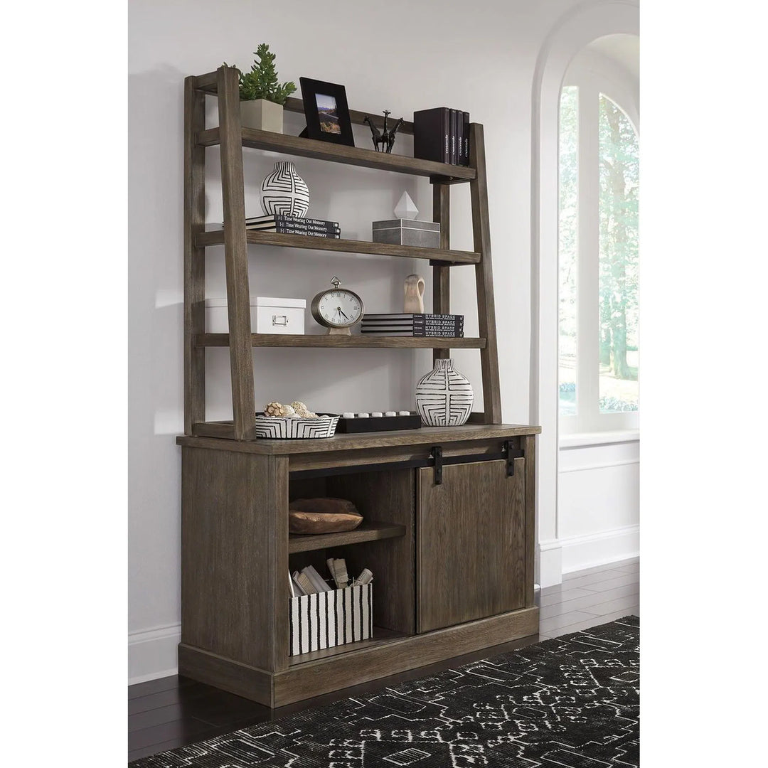 Ashley H741/46/49 Luxenford - Grayish Brown - Large Credenza with Hutch