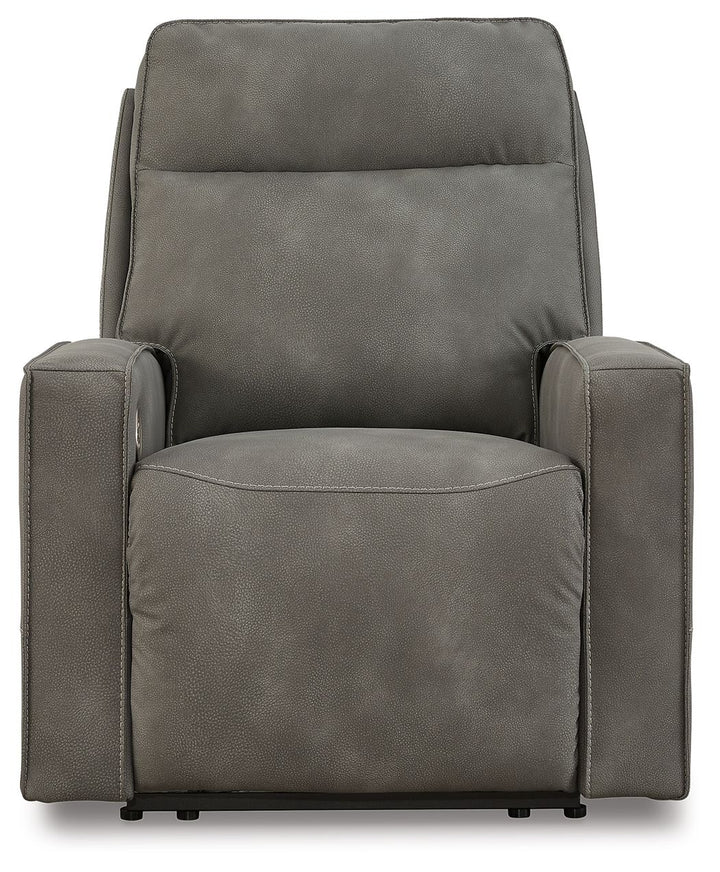 Next-Gen Durapella - Slate - Power Recliner / Adj Headrest - Fabric