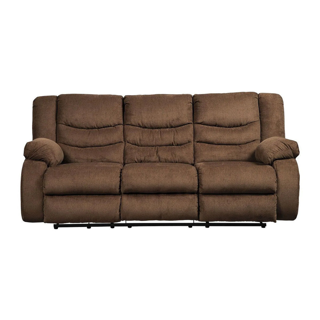 Ashley 9860588 Tulen Chocolate Reclining Sofa Fair Deal