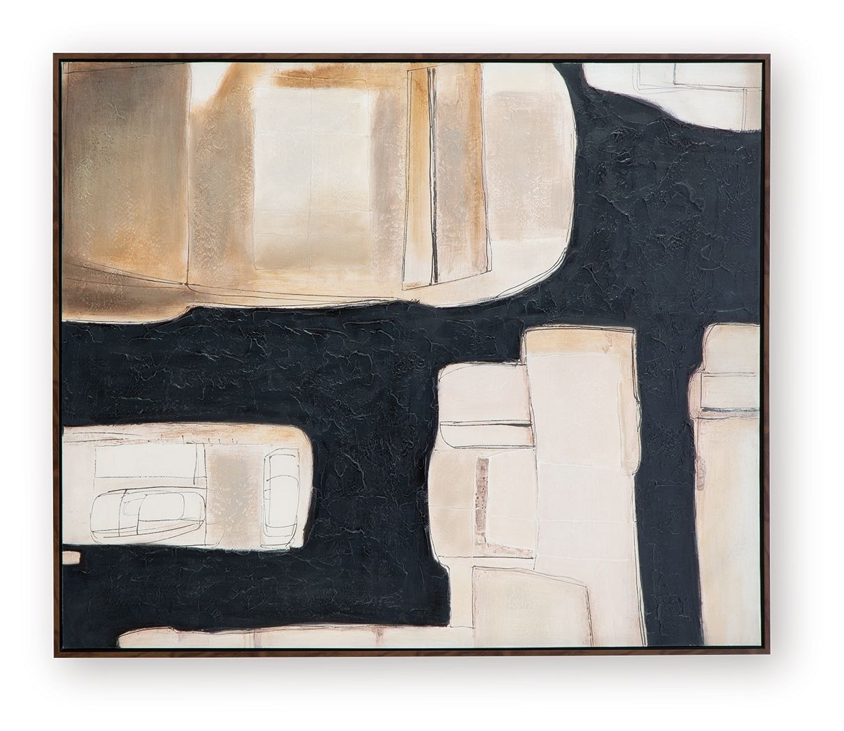 Feyville - Wall Art - Black / Brown / Cream