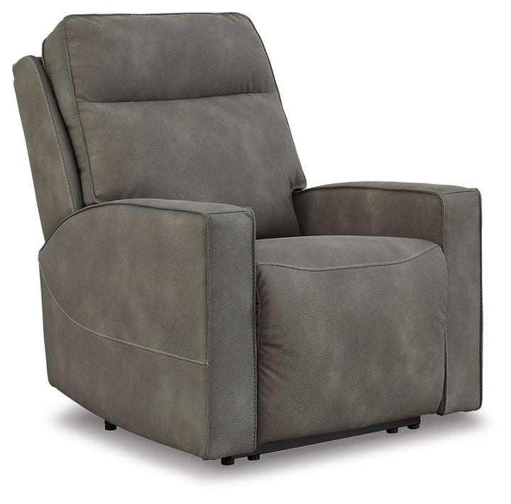 Next-Gen Durapella - Slate - Power Recliner / Adj Headrest - Fabric