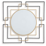 Oceanal - Accent Mirror - Black / Gold Finish