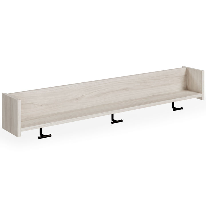 Socalle - Light Natural - Wall Mounted Coat Rack w/Shelf