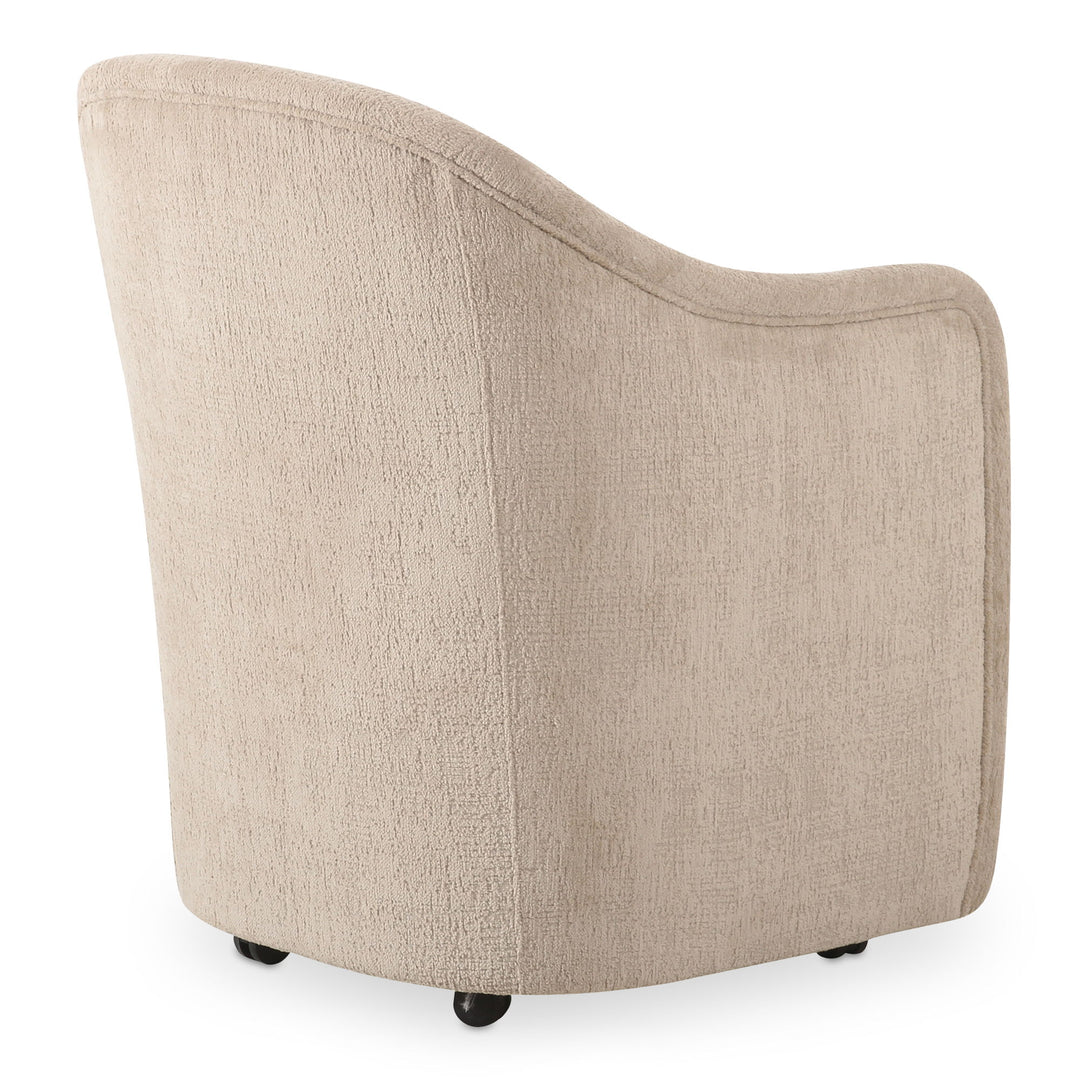 Drava - Rolling Dining Chair - Beige