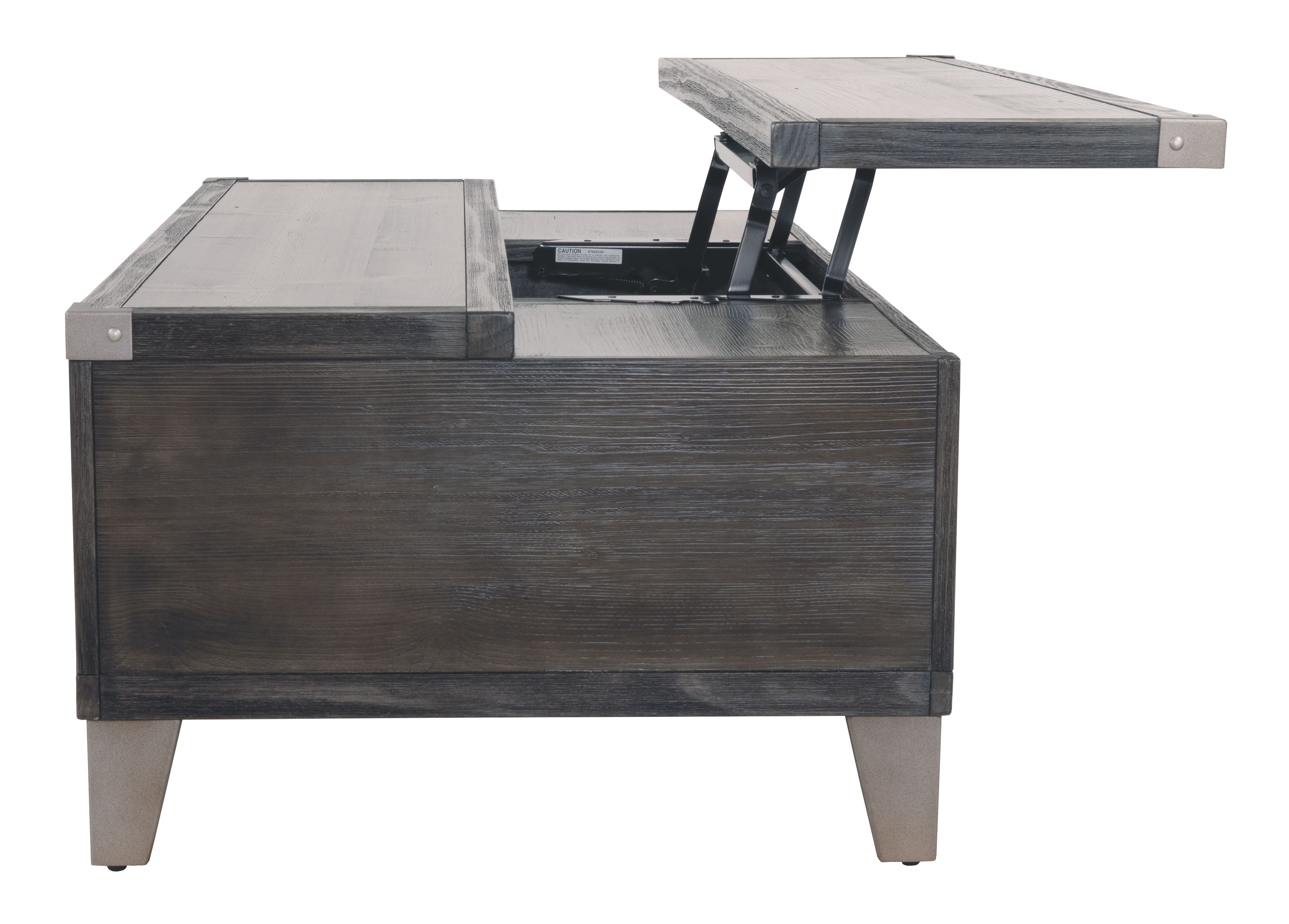 Todoe - Lift Top Cocktail Table - Dark Gray