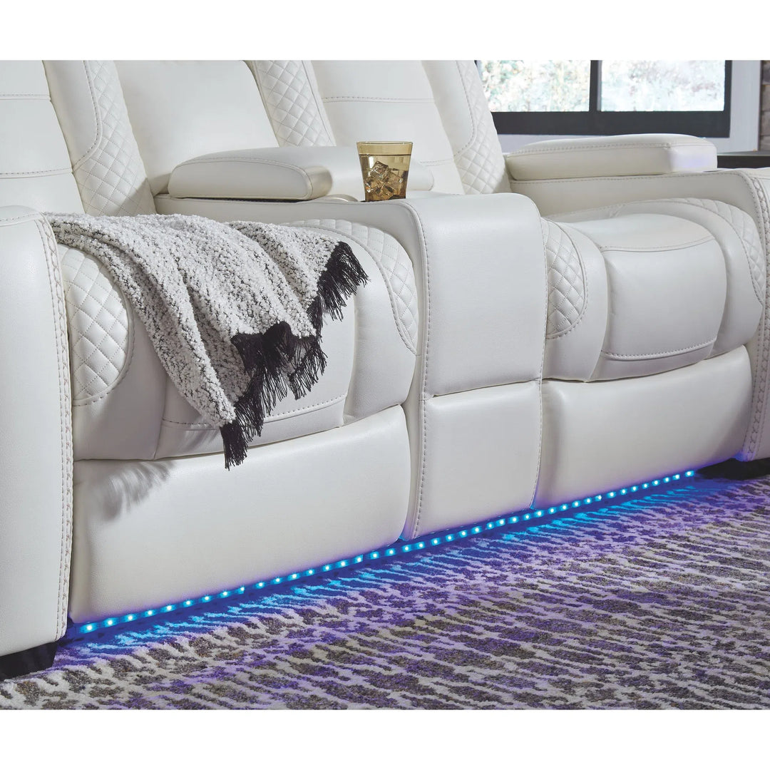 Ashley 37004 15 18 13 Party Time White 3 Pc. Power Reclining